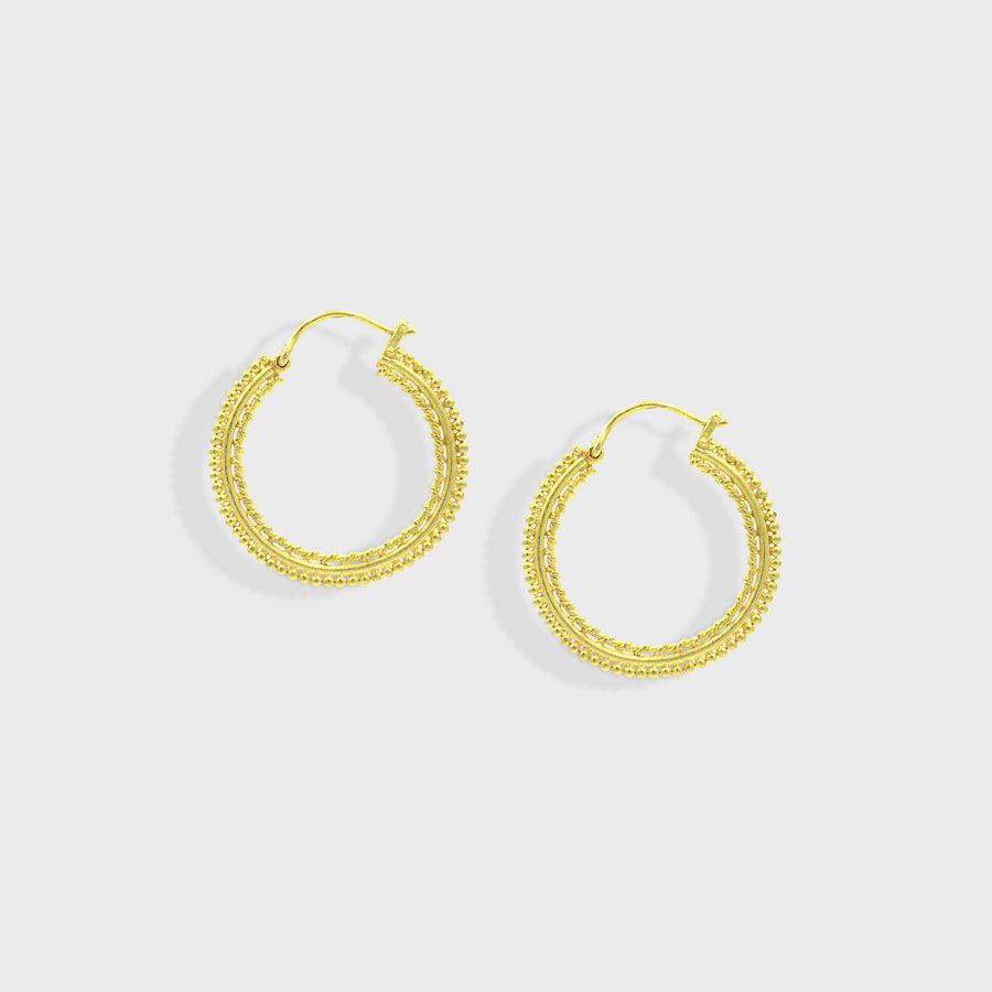 Chakrini Gold Hoop Earrings - Default Title (CONER0356)