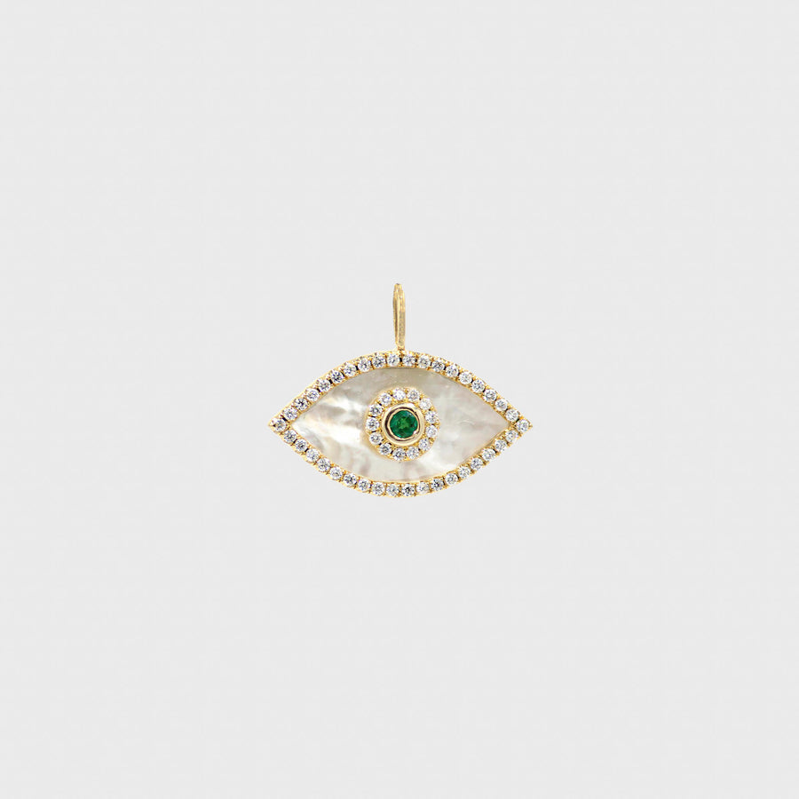 Ekaksh Emerald and Diamond Eye Pendant - Default Title (CONPT0014)
