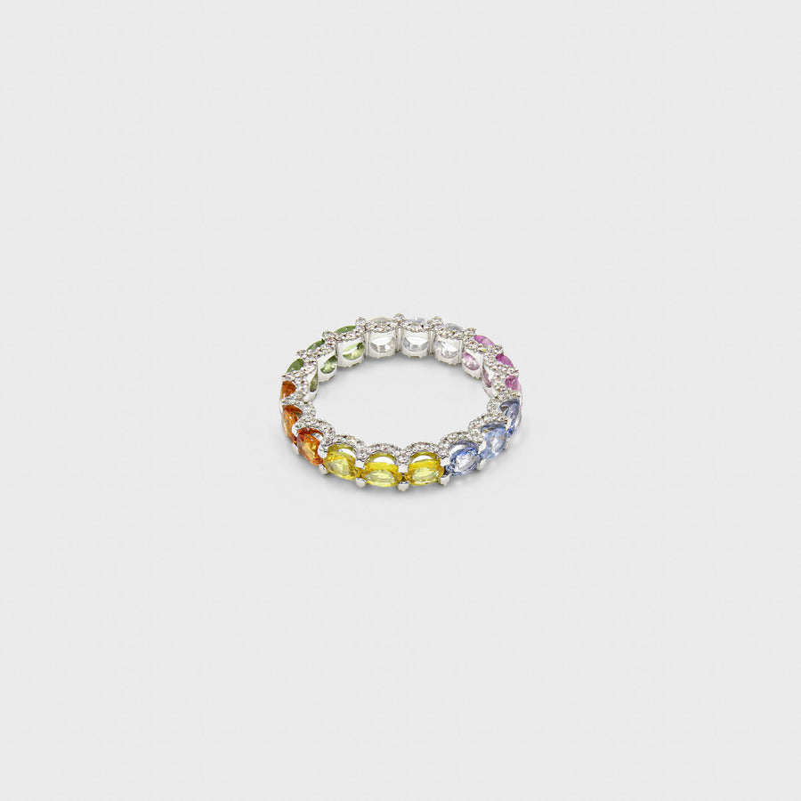Pratibhaga Multicolor Sapphire Band Ring - Default Title (CONRG0651)