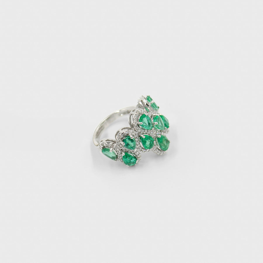 Ragini Emerald and Diamond Ring