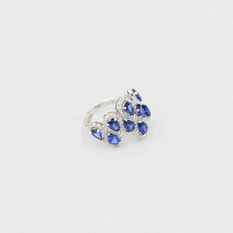 Ragini Blue Sapphire and Diamond Ring
