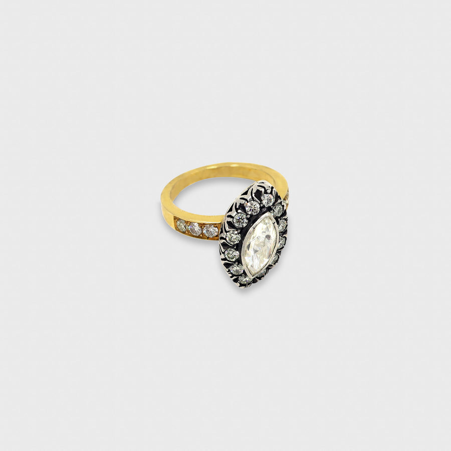 Adarsa Rose Cut Diamond Ring - Default Title (ROYRG0043)