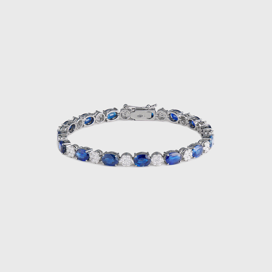 Ryka Blue Sapphire and Diamond Bracelet