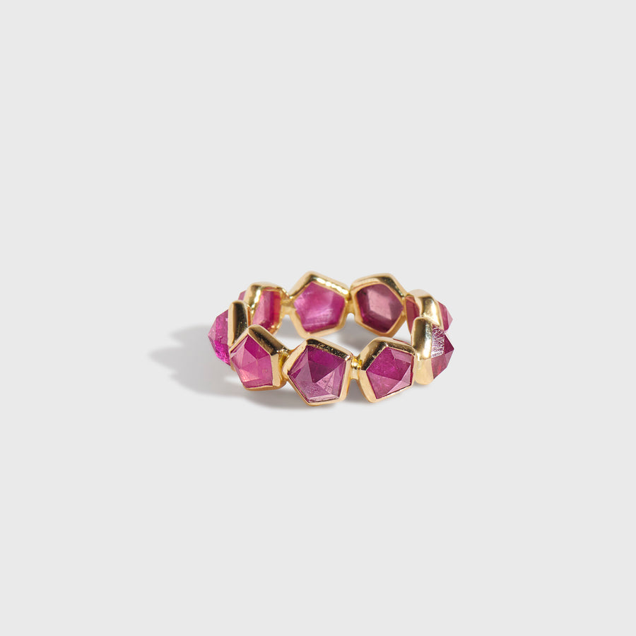 Ruby Uneven Band Ring