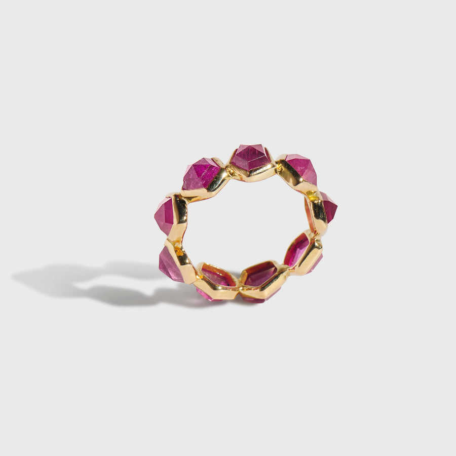 Ruby Uneven Band Ring