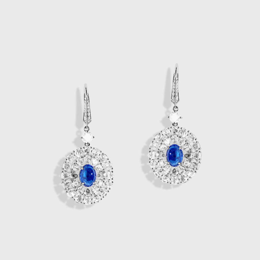 Niva Diamond and Blue Sapphire Earrings