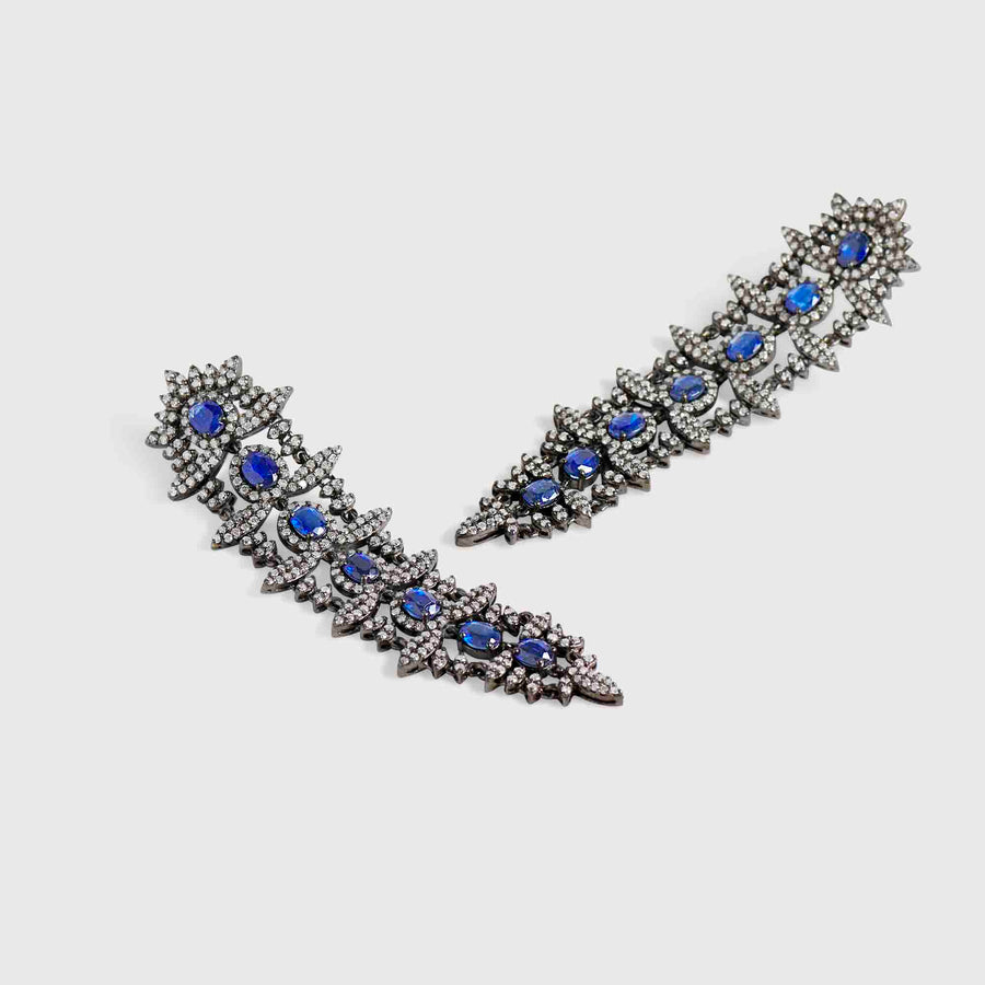 Himmat Blue Sapphire and Diamond Earrings