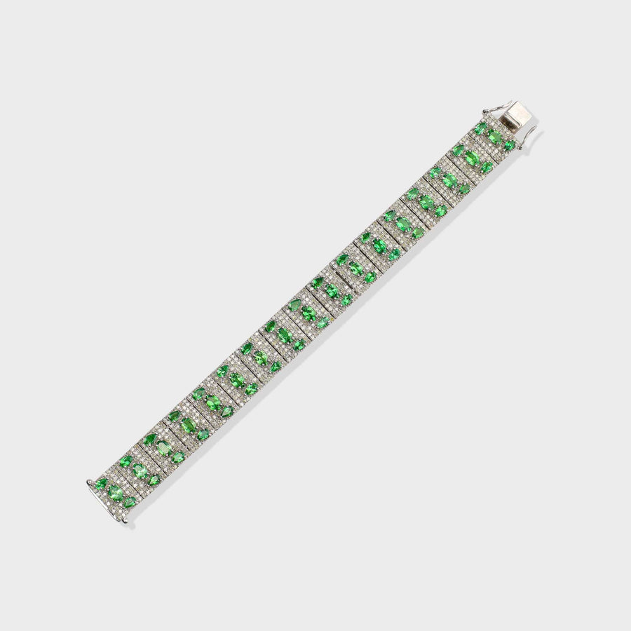 Tsavorite and Diamond Bracelet