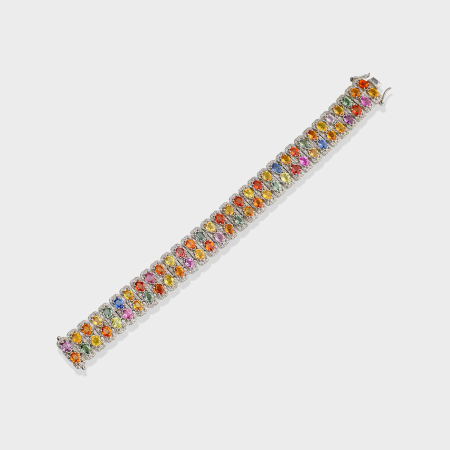 Multicolor Shapphire Bracelet