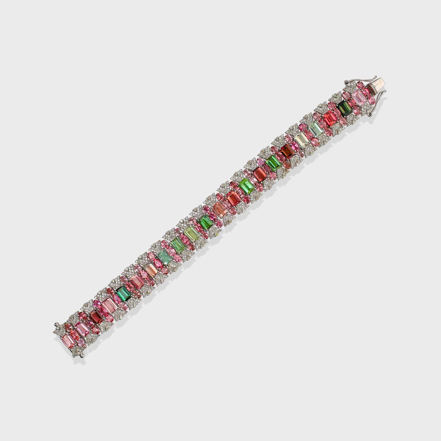 Tourmaline and Diamond Bracelet