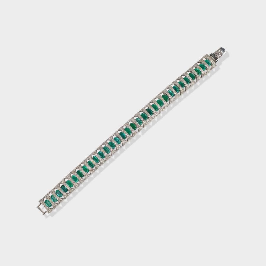 Emerald and Diamond Bracelet