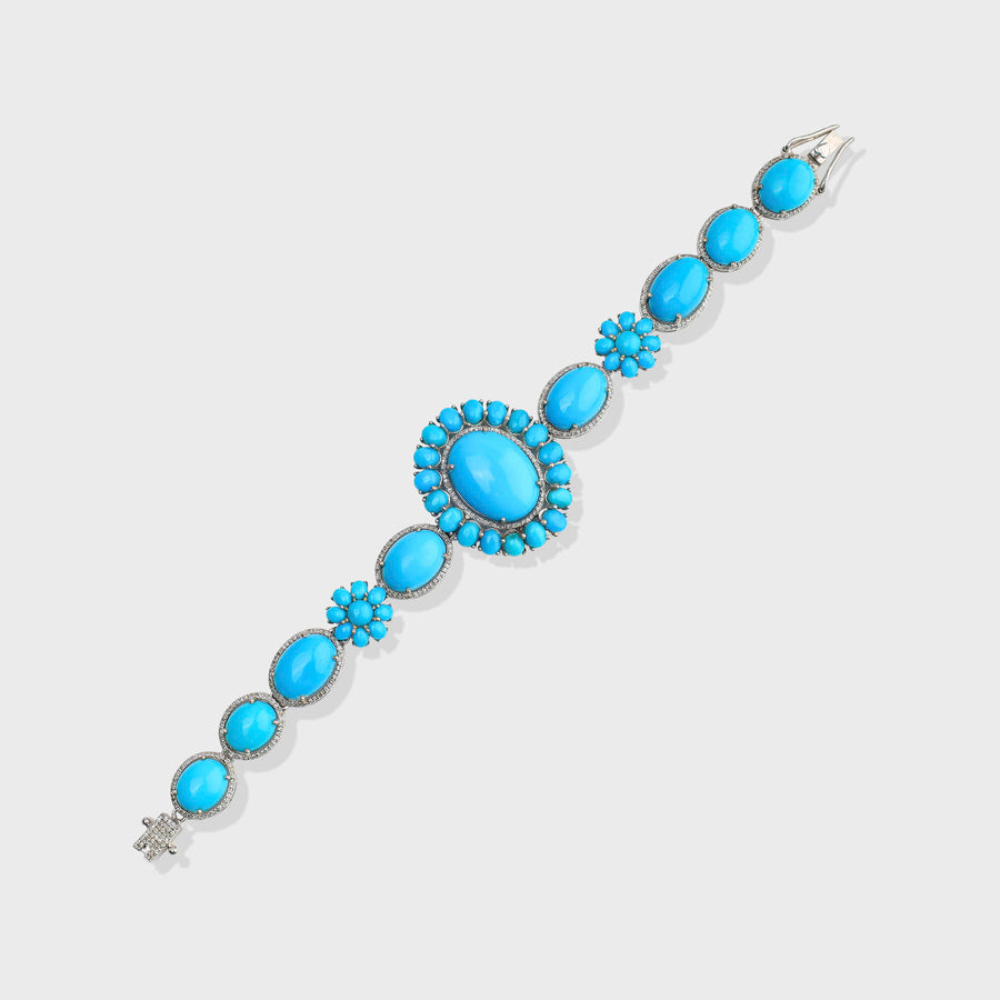 Turquoise and Diamond Bracelet