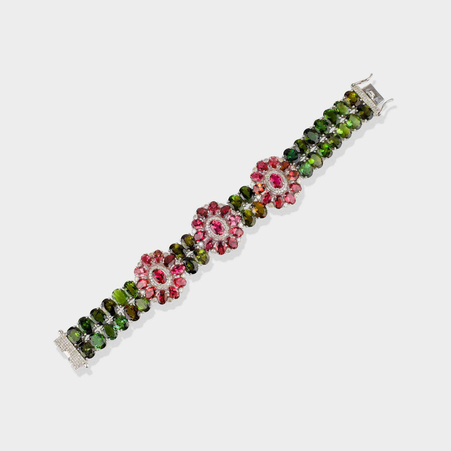 Tourmaline and Diamond Bracelet
