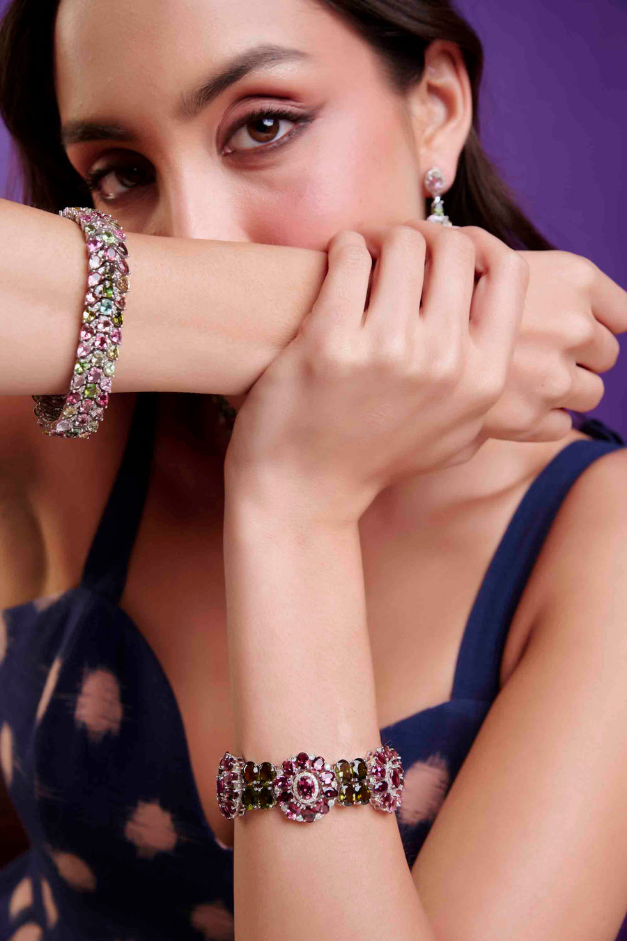 Tourmaline and Diamond Bracelet