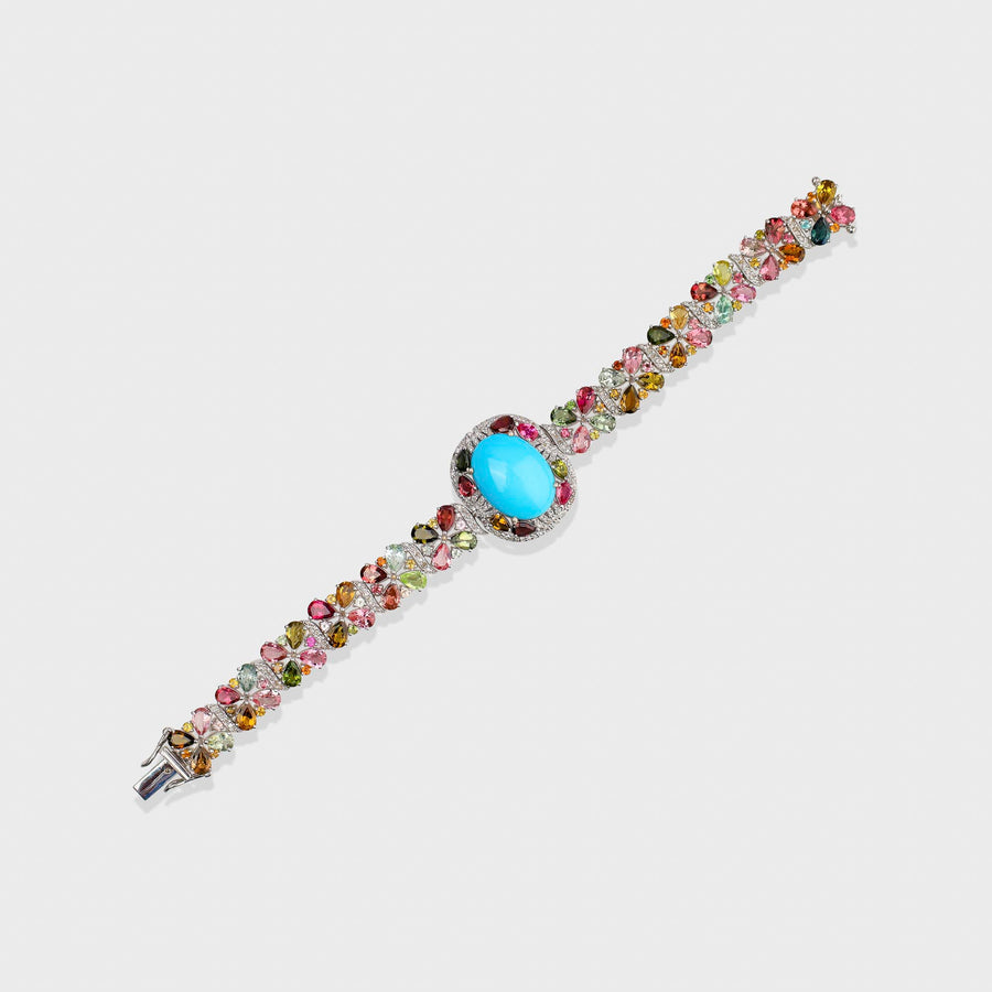 Turquoise and Diamond Bracelet