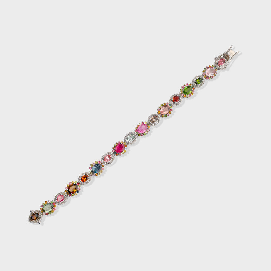 Tourmaline and Diamond Bracelet