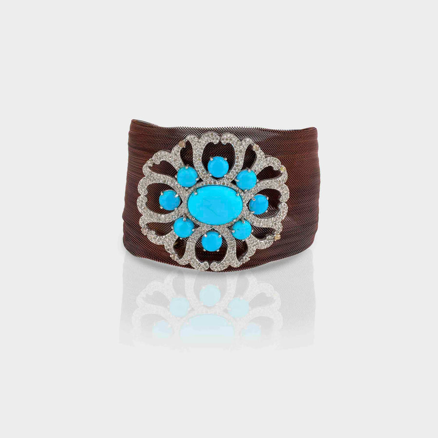 Turquoise and Diamond Bracelet