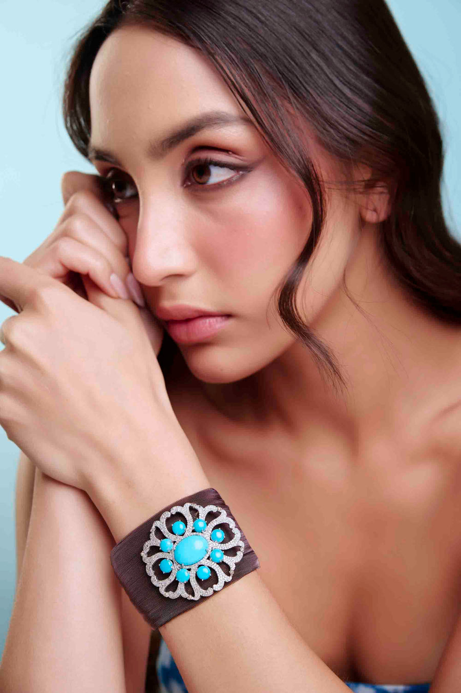 Turquoise and Diamond Bracelet