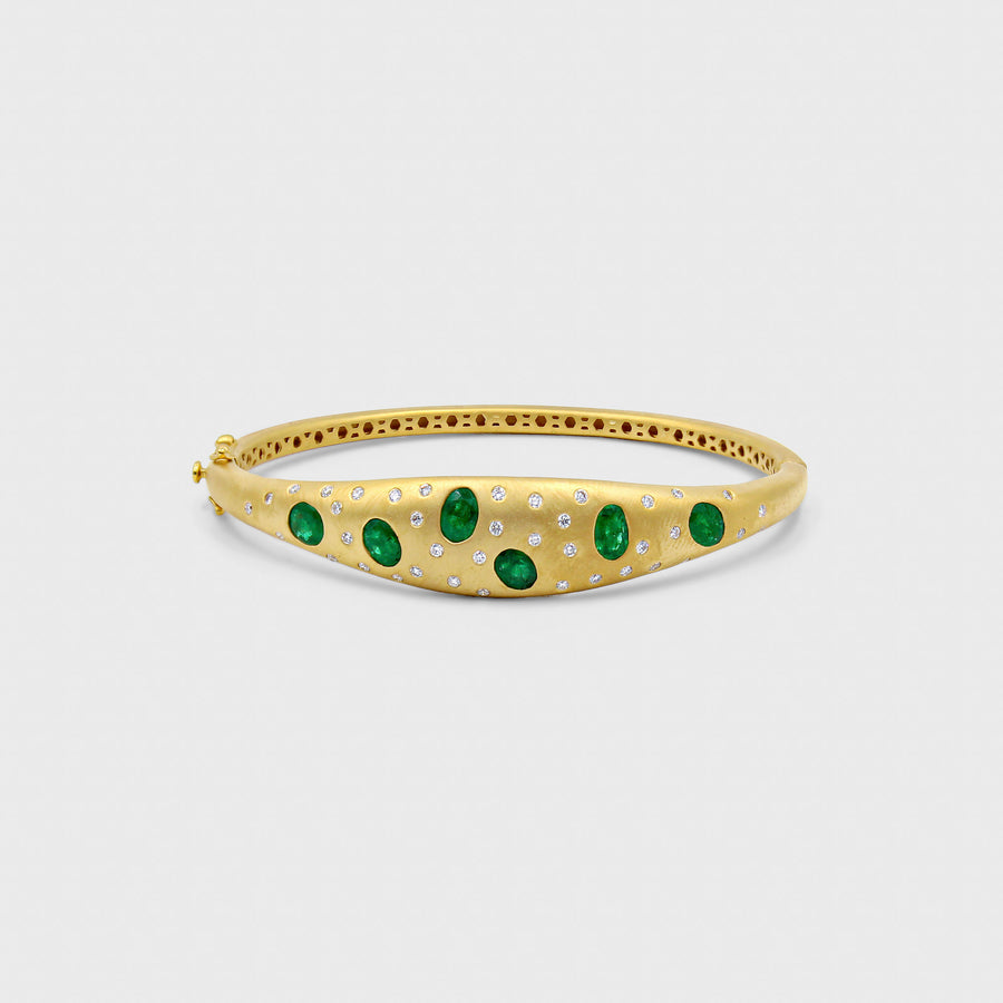 Prashanti Emerald and Diamond Bracelet - Default Title (CONBR0317)