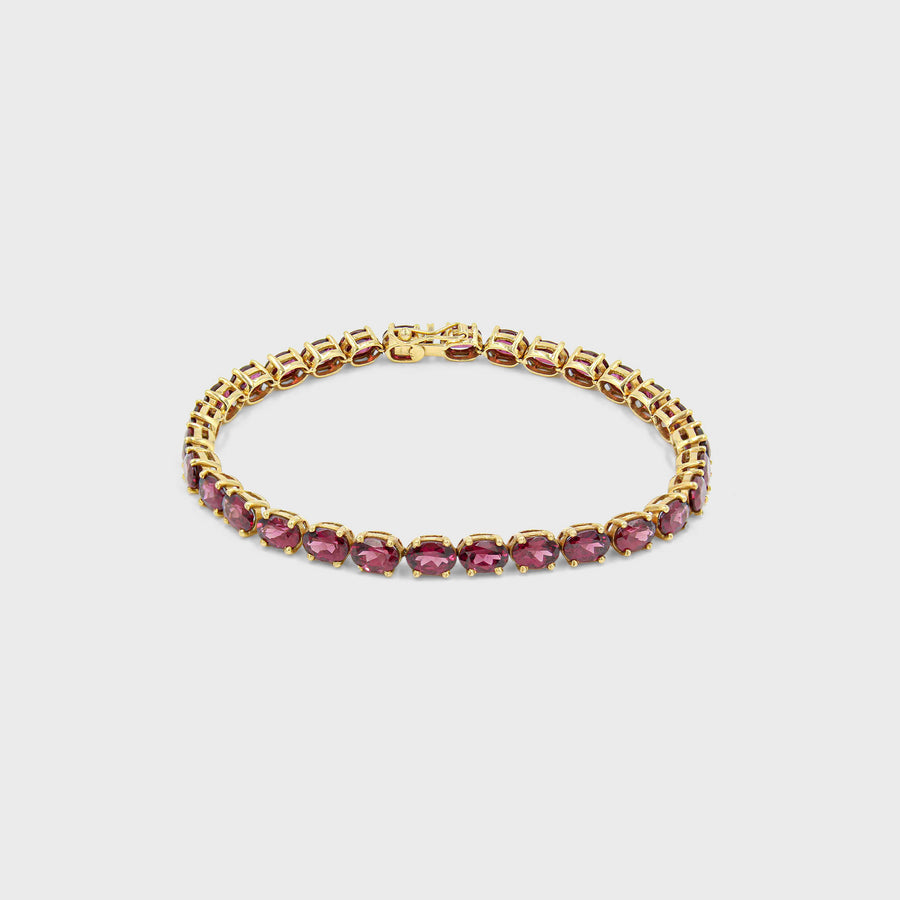 Lohitkadi Garnet Tennis Bracelet - Default Title (CONBR0328)