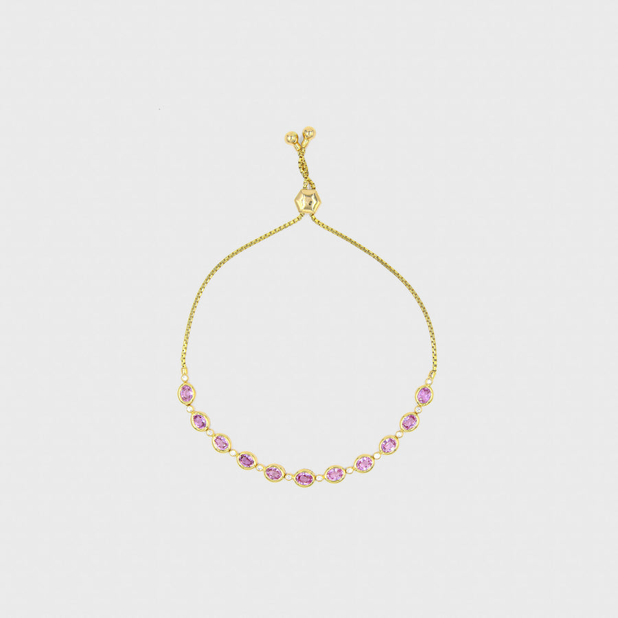 Saundarya Pink Sapphire and Diamond Soft Bracelet - Default Title (CONBR0334)