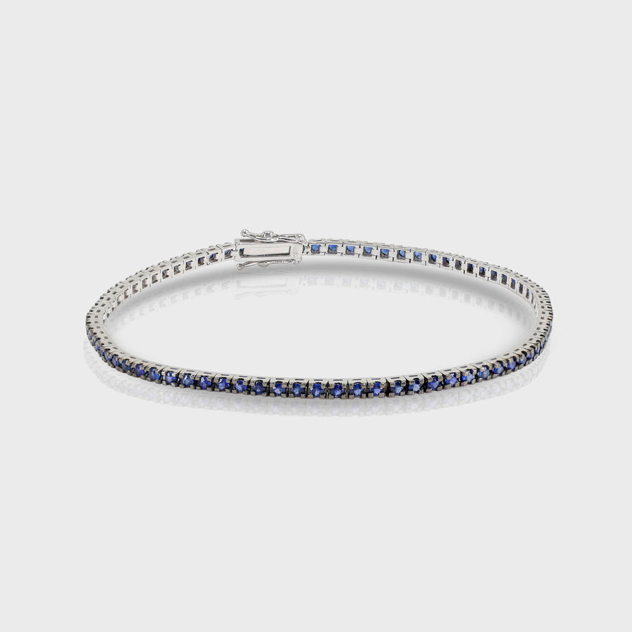 Blue Sapphire Tennis Bracelet - Default Title (CONBR0339)