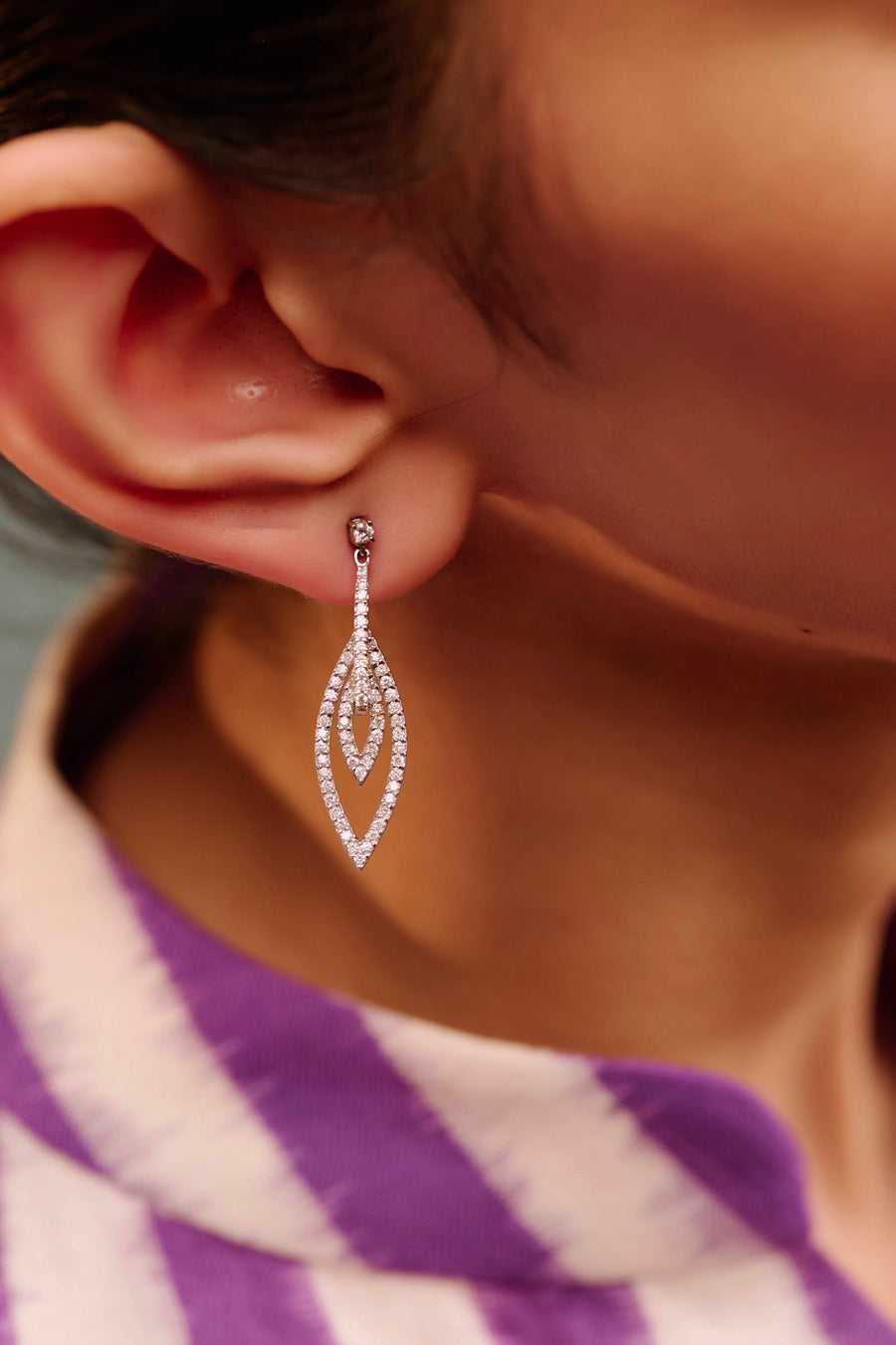 Aachai Diamond Earrings - Default Title (CONER0732)