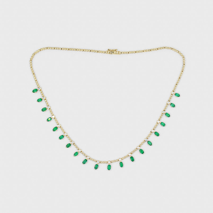 Bundan Emerald and Diamond Necklace - Default Title (CONNC0224)