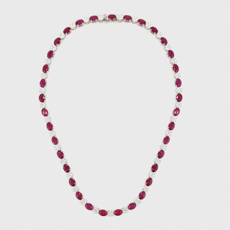 Ryka Ruby and Diamond Necklace - Default Title (CONNC0225)