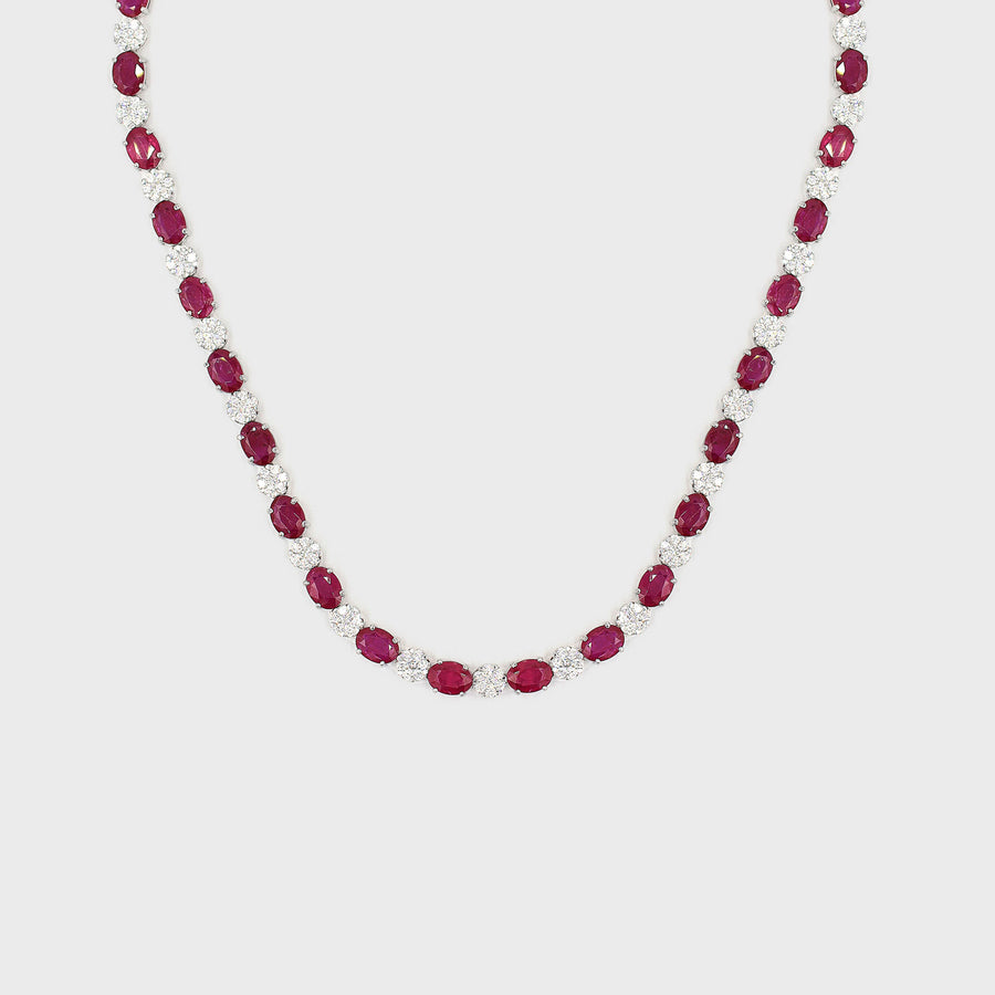 Ryka Ruby and Diamond Necklace - Default Title (CONNC0225)