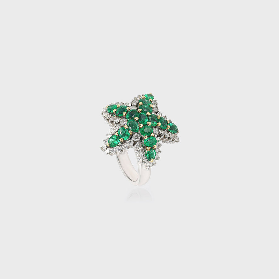 Nakshatra Emerald and Diamond Ring - Default Title (CONRG0352)