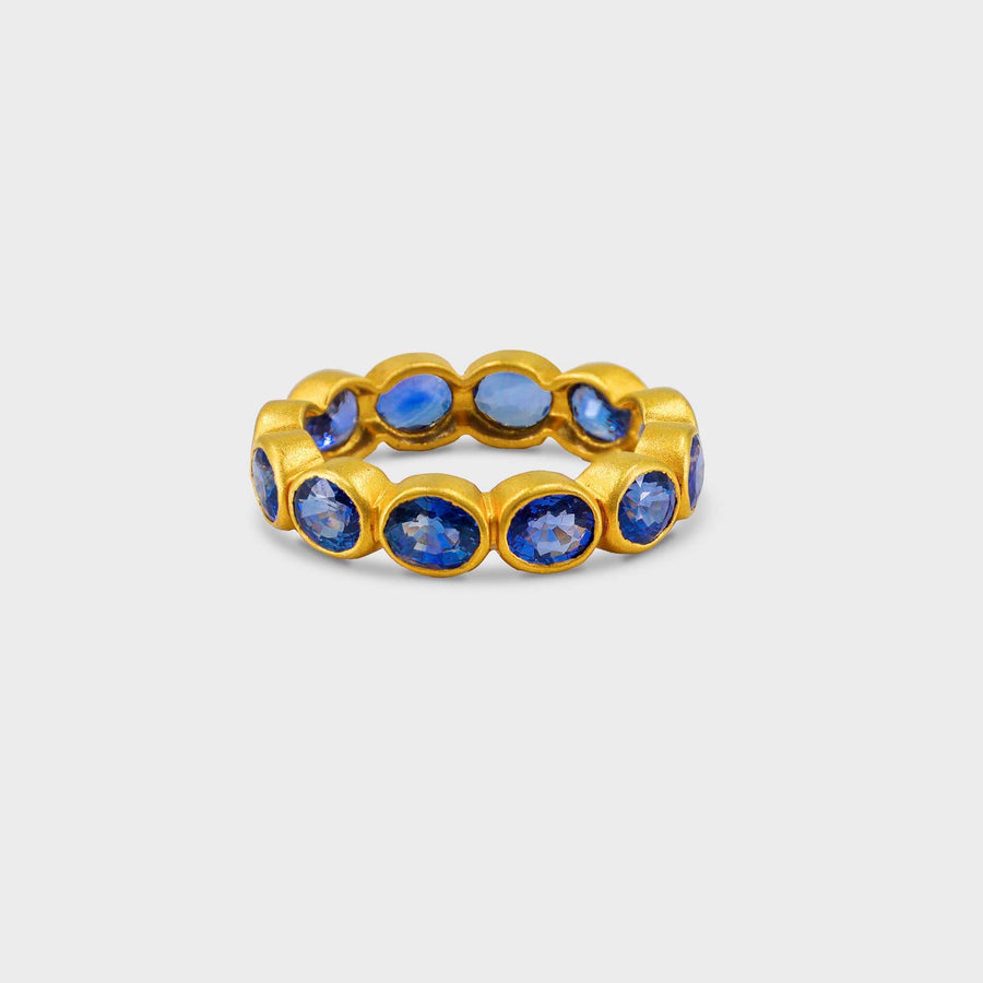 Dhairya Blue Sapphire Band Ring - Default Title (CONRG0592)