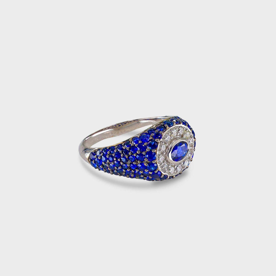 Prerna Blue Sapphire and Diamond Ring - Default Title (CONRG0603)