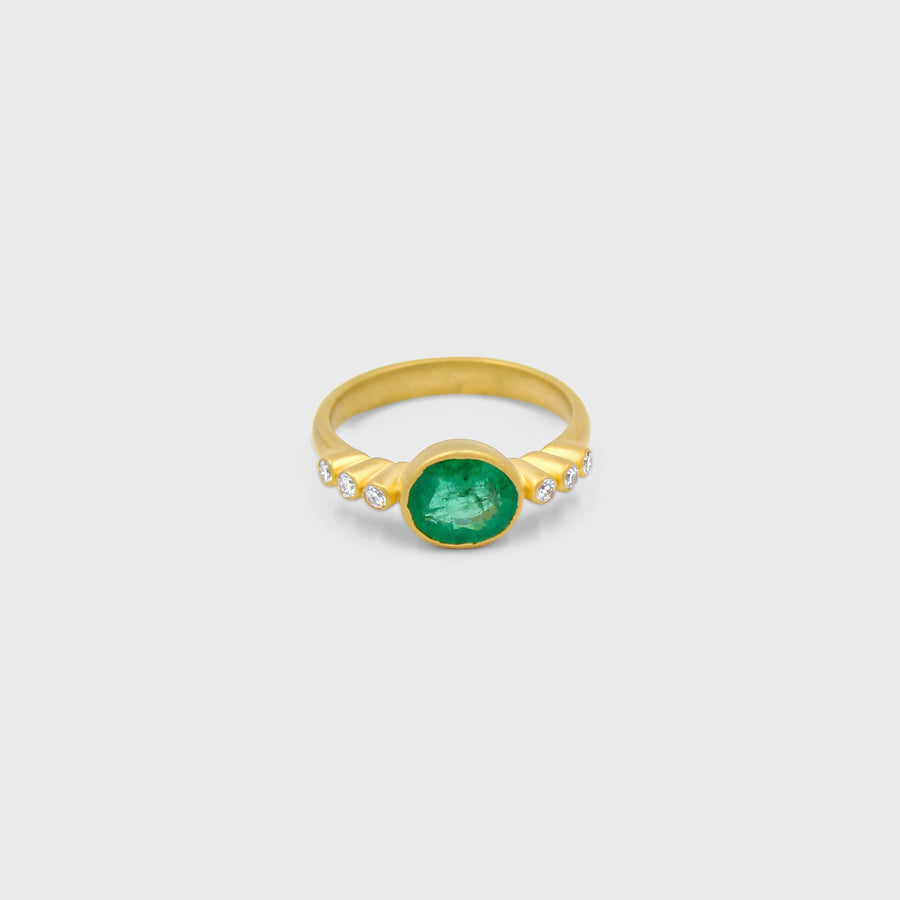 Maraki Emerald and Diamond Ring - Default Title (CONRG0611)