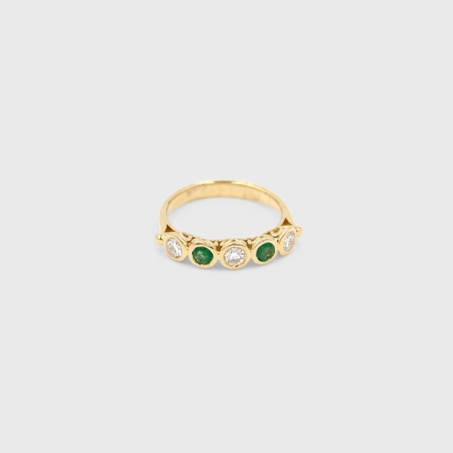 Saurabh Emerald and Diamond Ring - Default Title (CONRG0616)