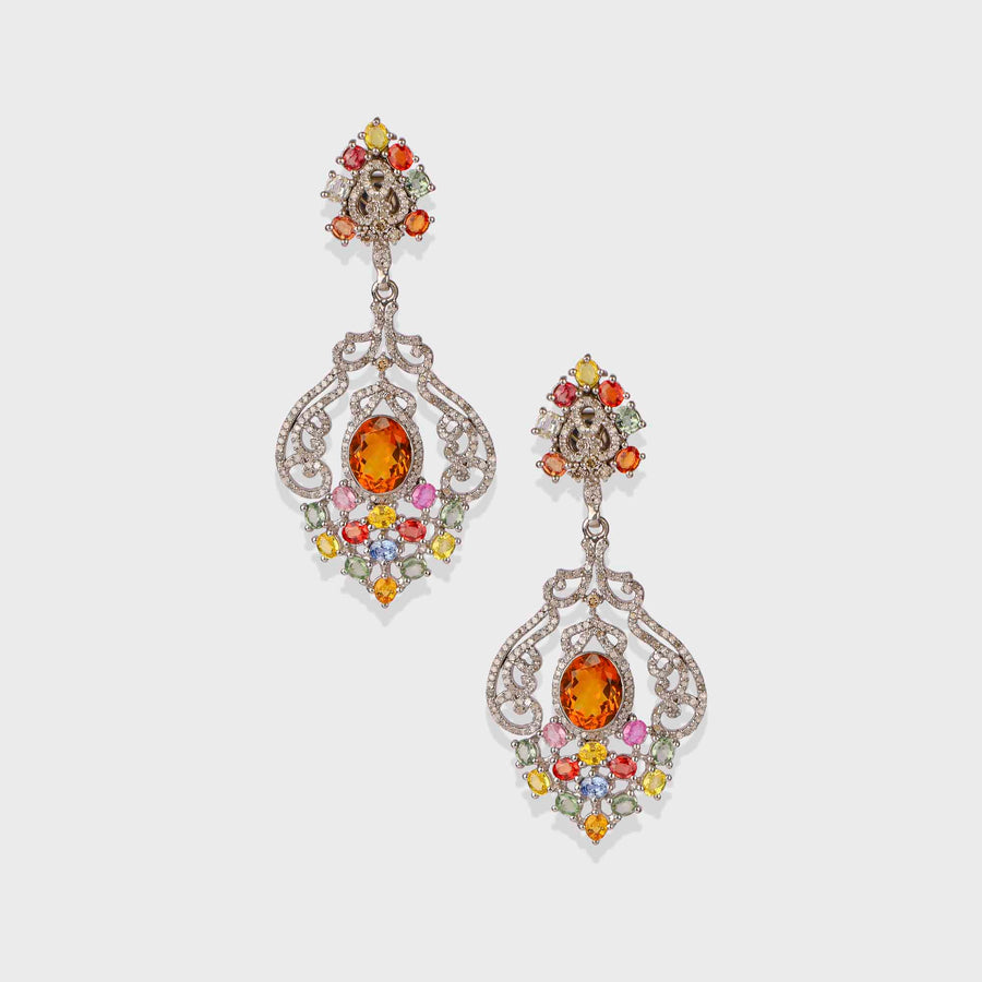 Multicolor Sapphire Earrings