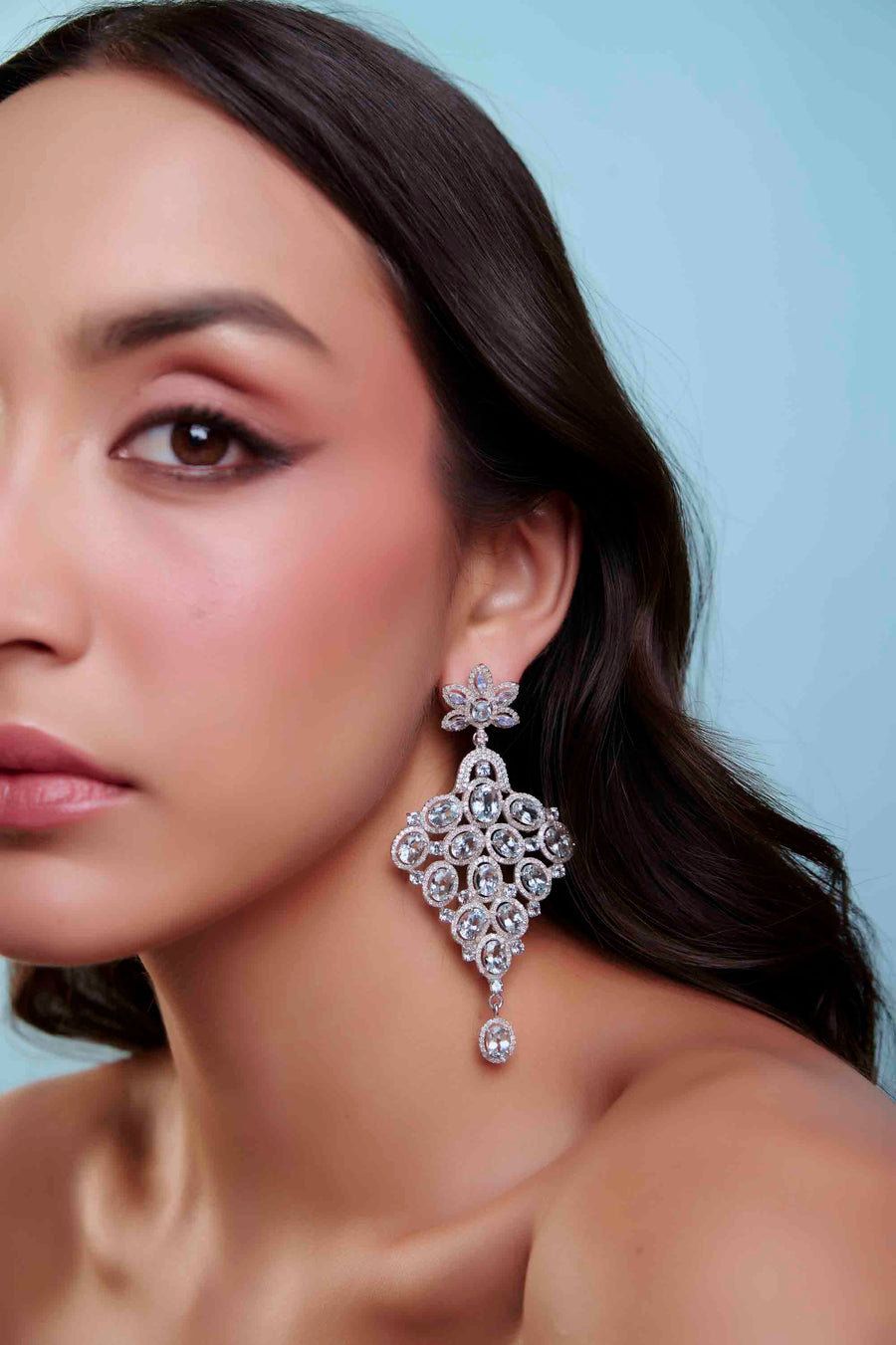 Aquamarine and Diamond Earrings