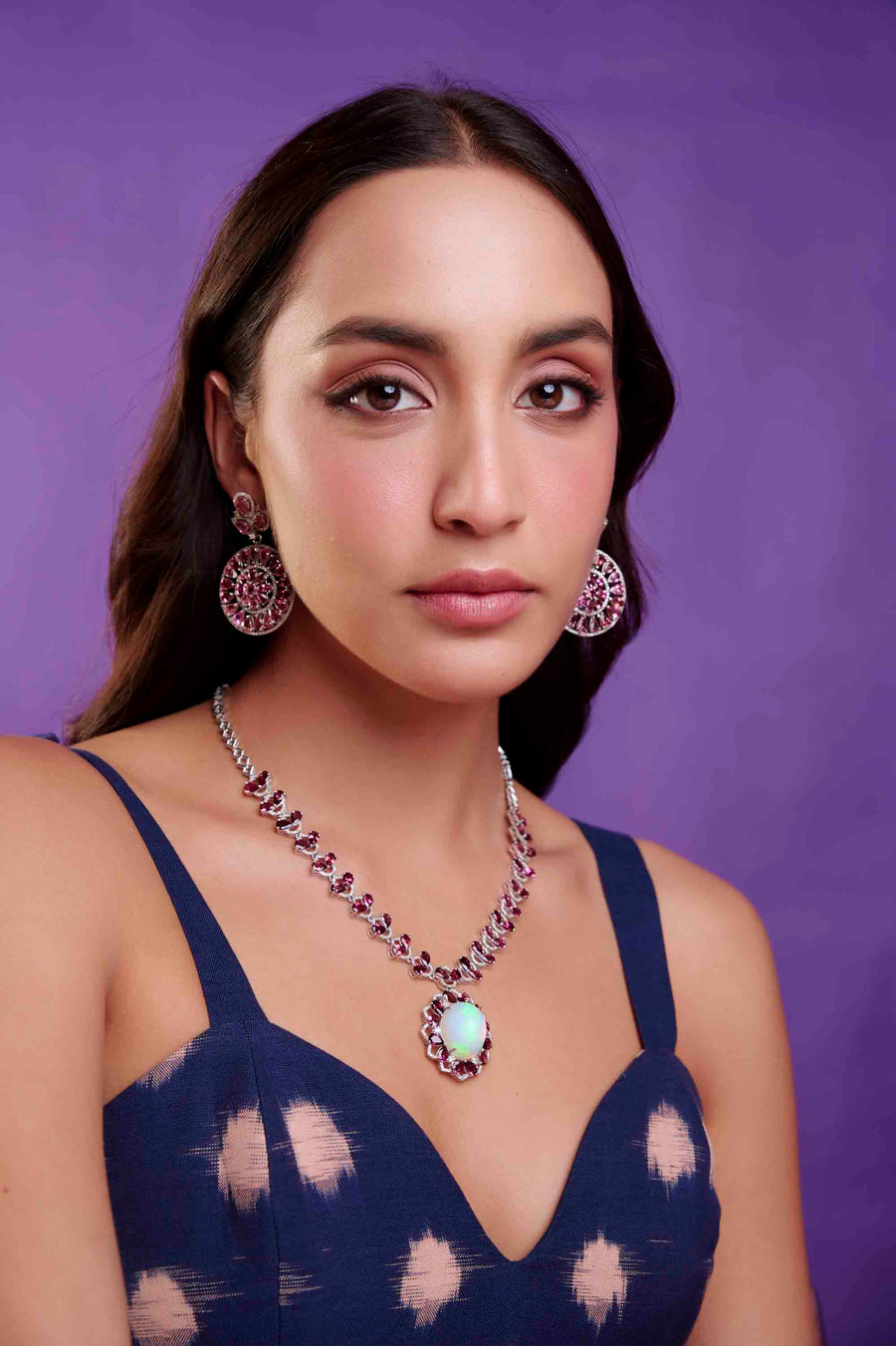 Tourmaline and Diamond Earrings