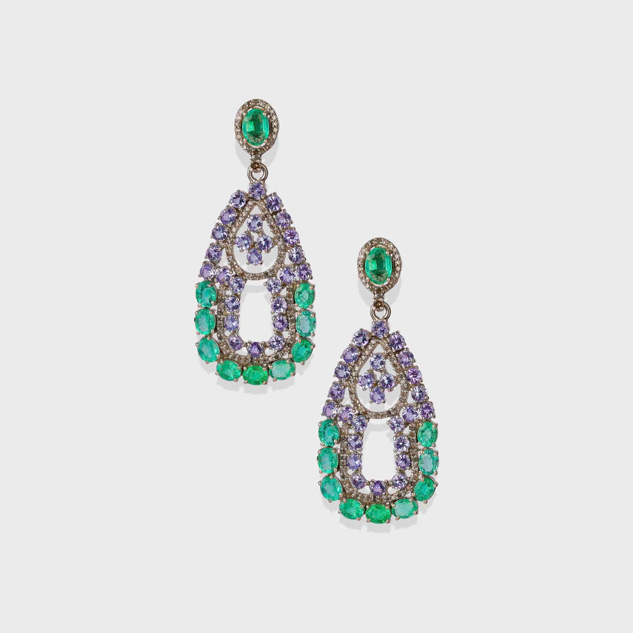 Tanzanite and Diamond Earrings