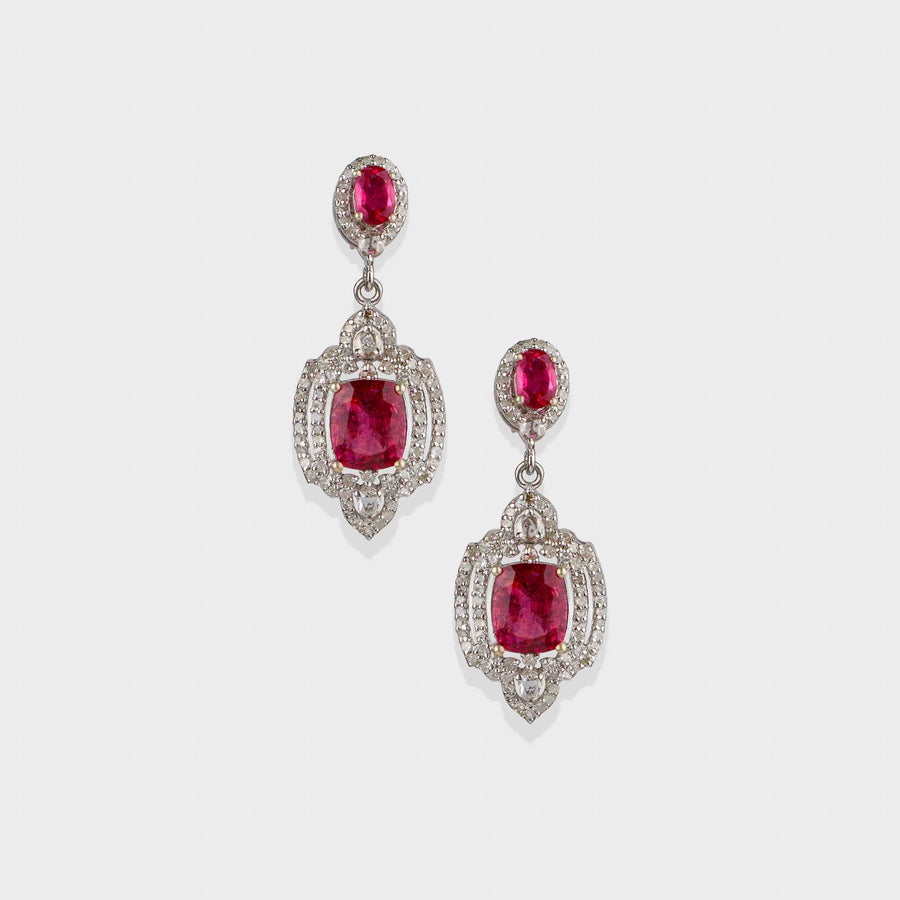 Tourmaline ans Diamond Earrings