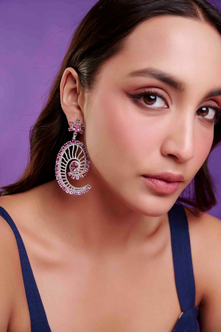Tourmaline and Diamond Earrings