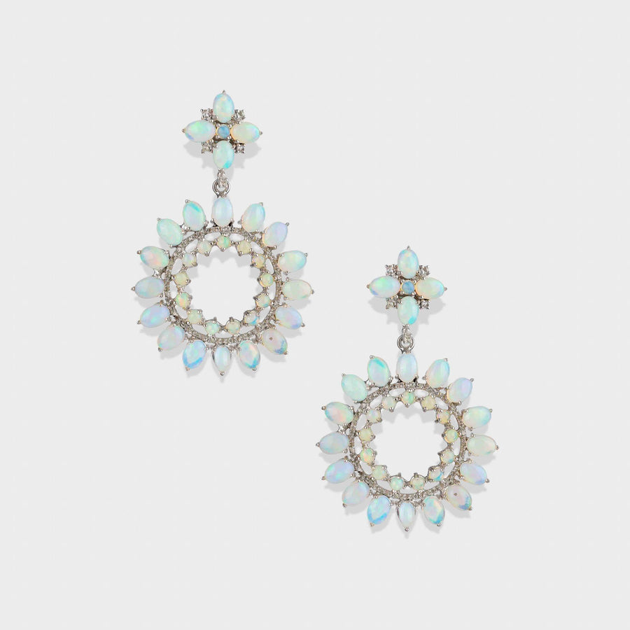 Opal and Diamond Earrings