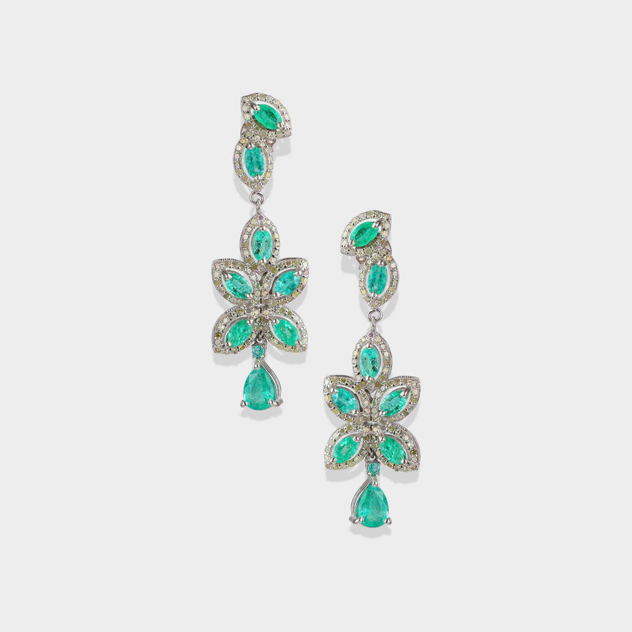 Emerald and Diamond Earrings