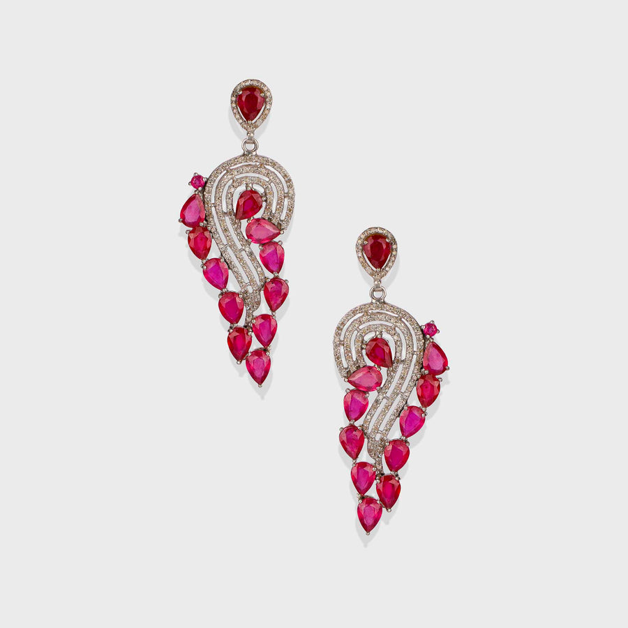 Ruby and Diamond Earrings