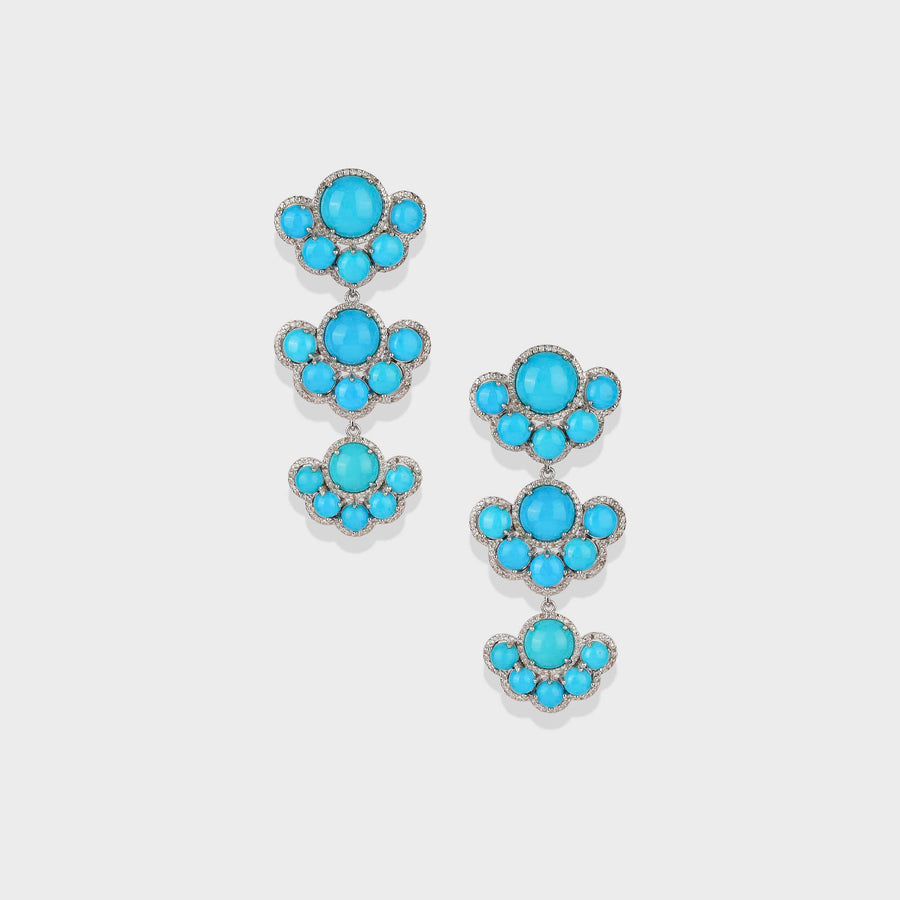 Turquoise and Diamond Earrings