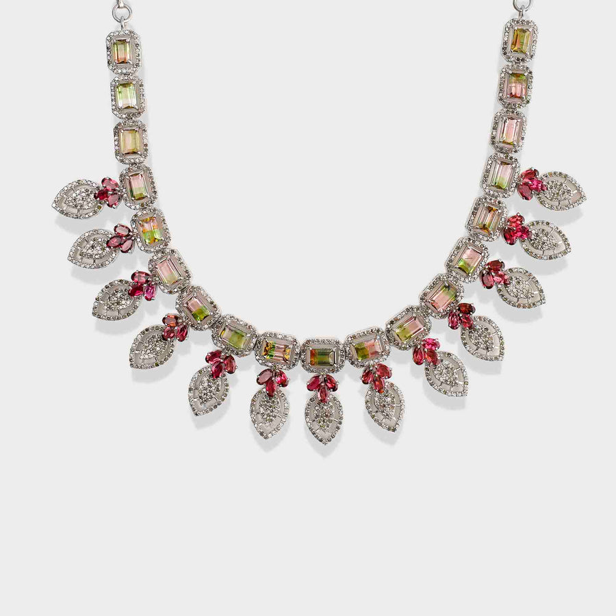 Tourmaline and Diamond Necklace