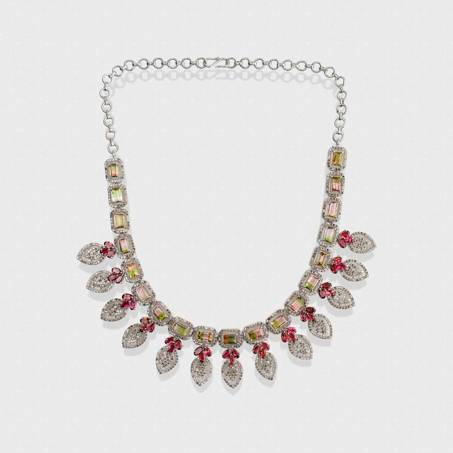 Tourmaline and Diamond Necklace