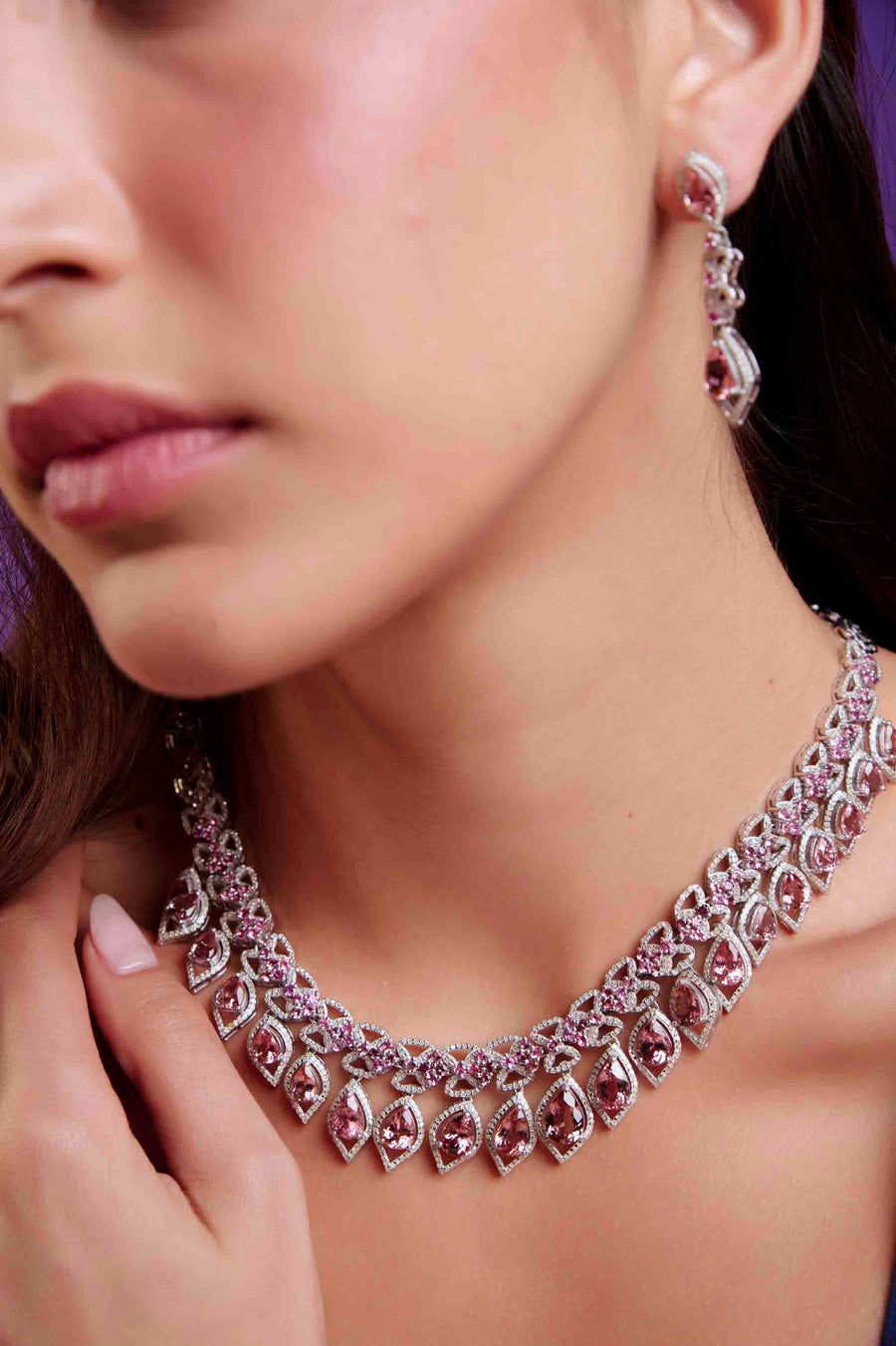 Tourmaline and Diamond Necklace