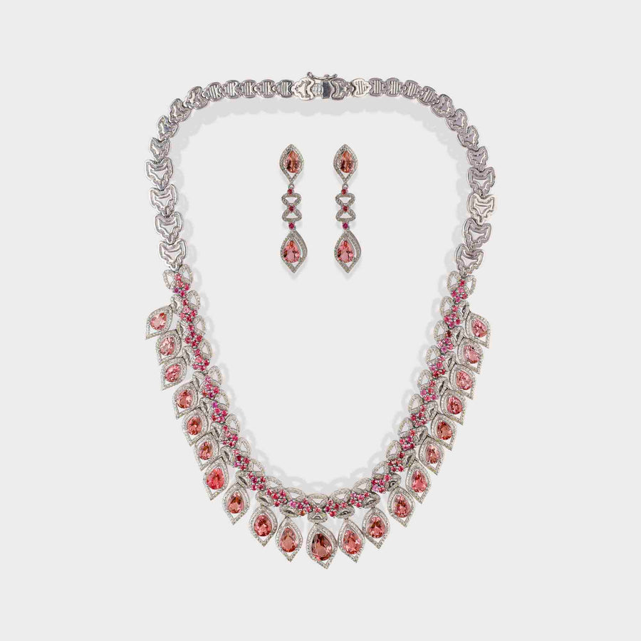 Tourmaline and Diamond Necklace