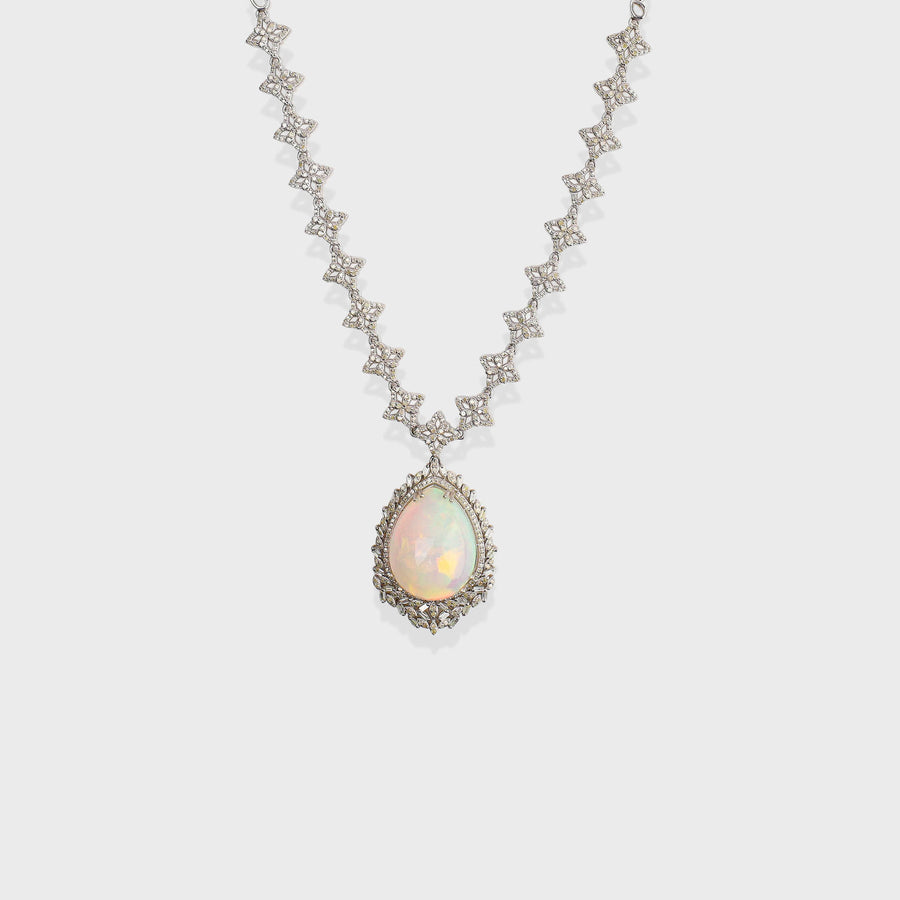 Opal and Diamond Necklace